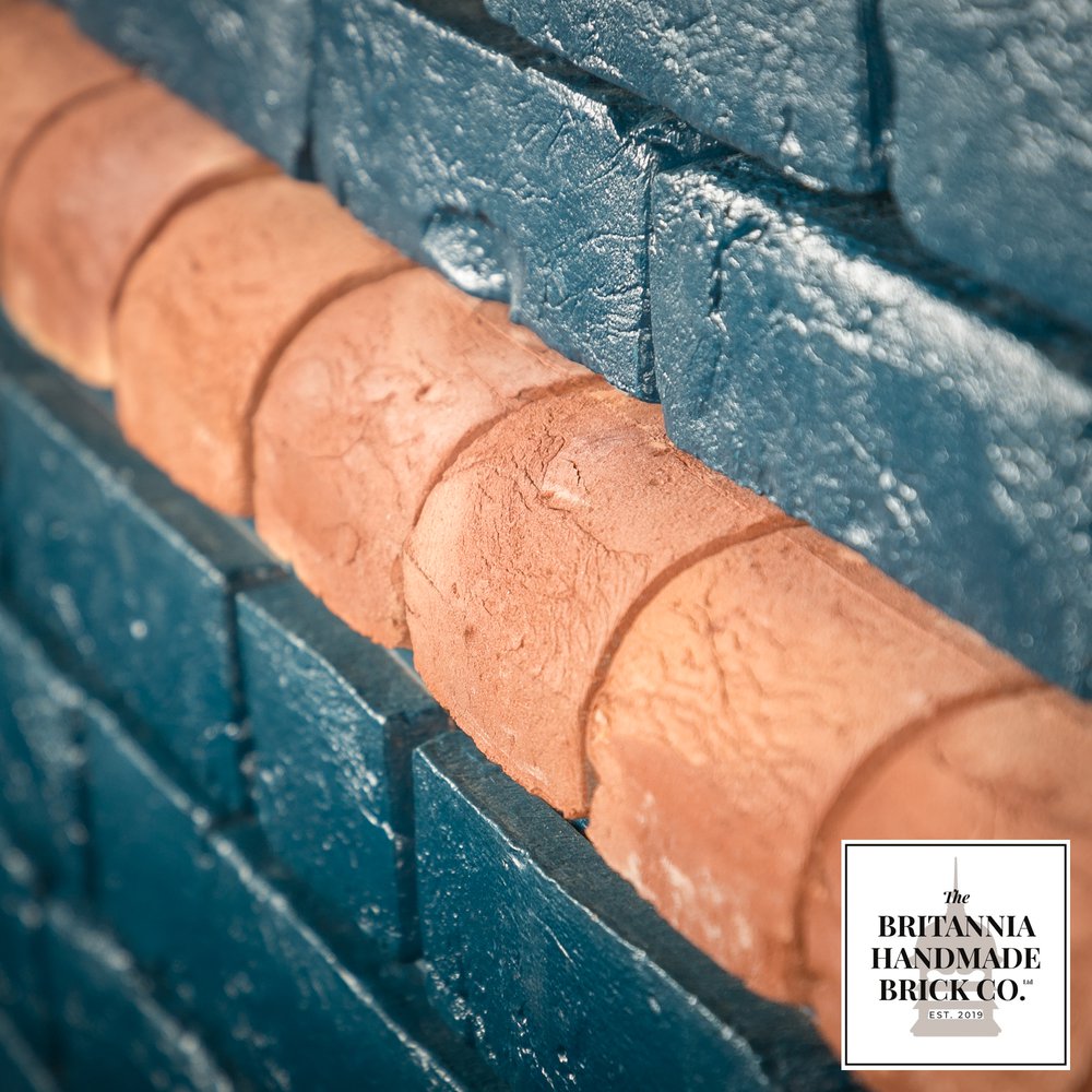 2 5/8” Bullnose Header, Handmade Period Style Red Brick