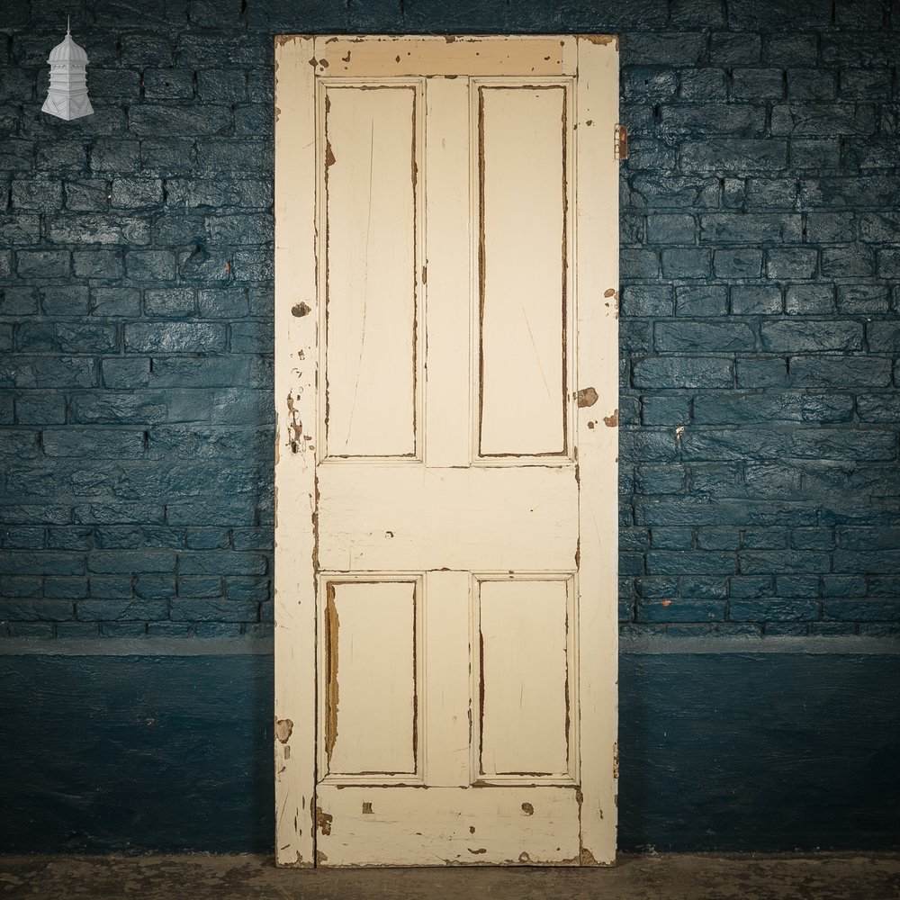 Pine Panelled Door, Moulded 4 Panel
