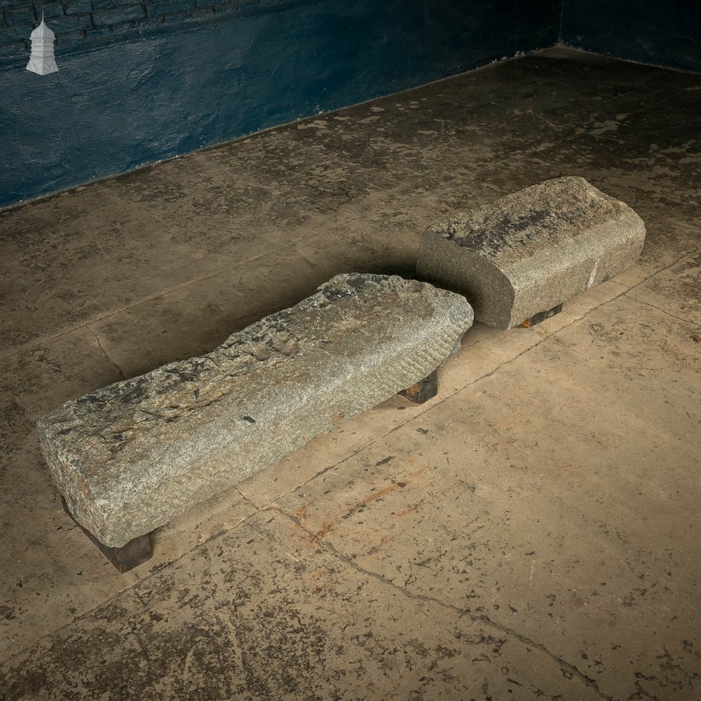 Granite Kerb Stones, Reclaimed Curb, Batch of 2