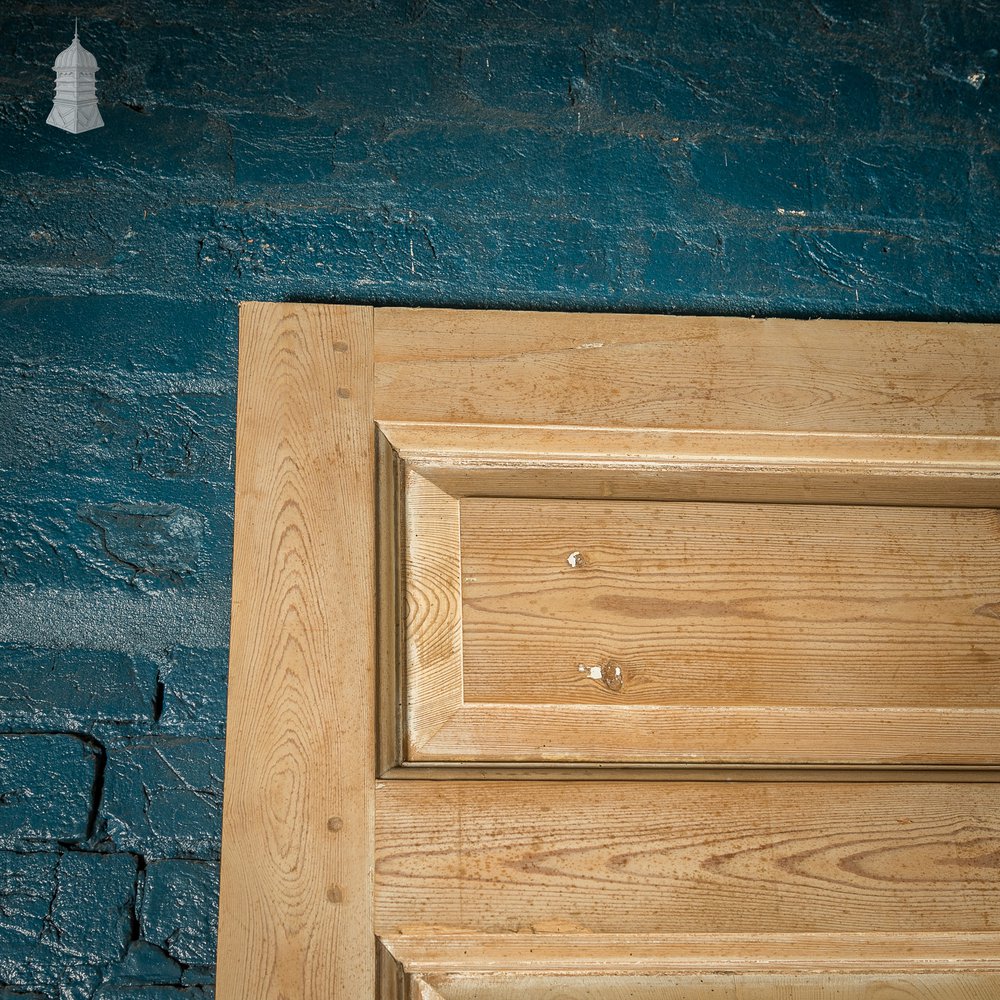 Panelled Internal Door, 8ft Tall, 19th C, Pine