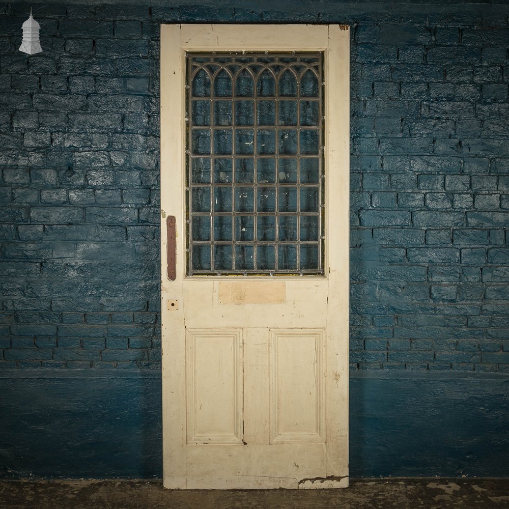 Half Glazed Door, Fitted with Leaded Glass