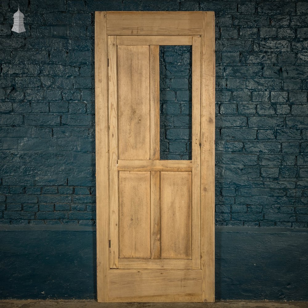 Pine Panaled Door in frame, 4 Panel
