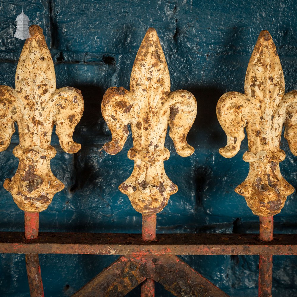 Iron Gate with Decorative Finials