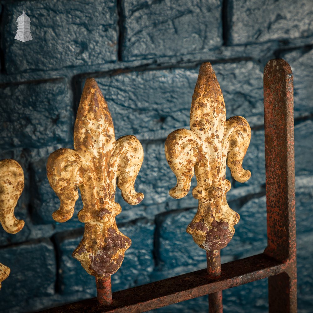 Iron Gate with Decorative Finials