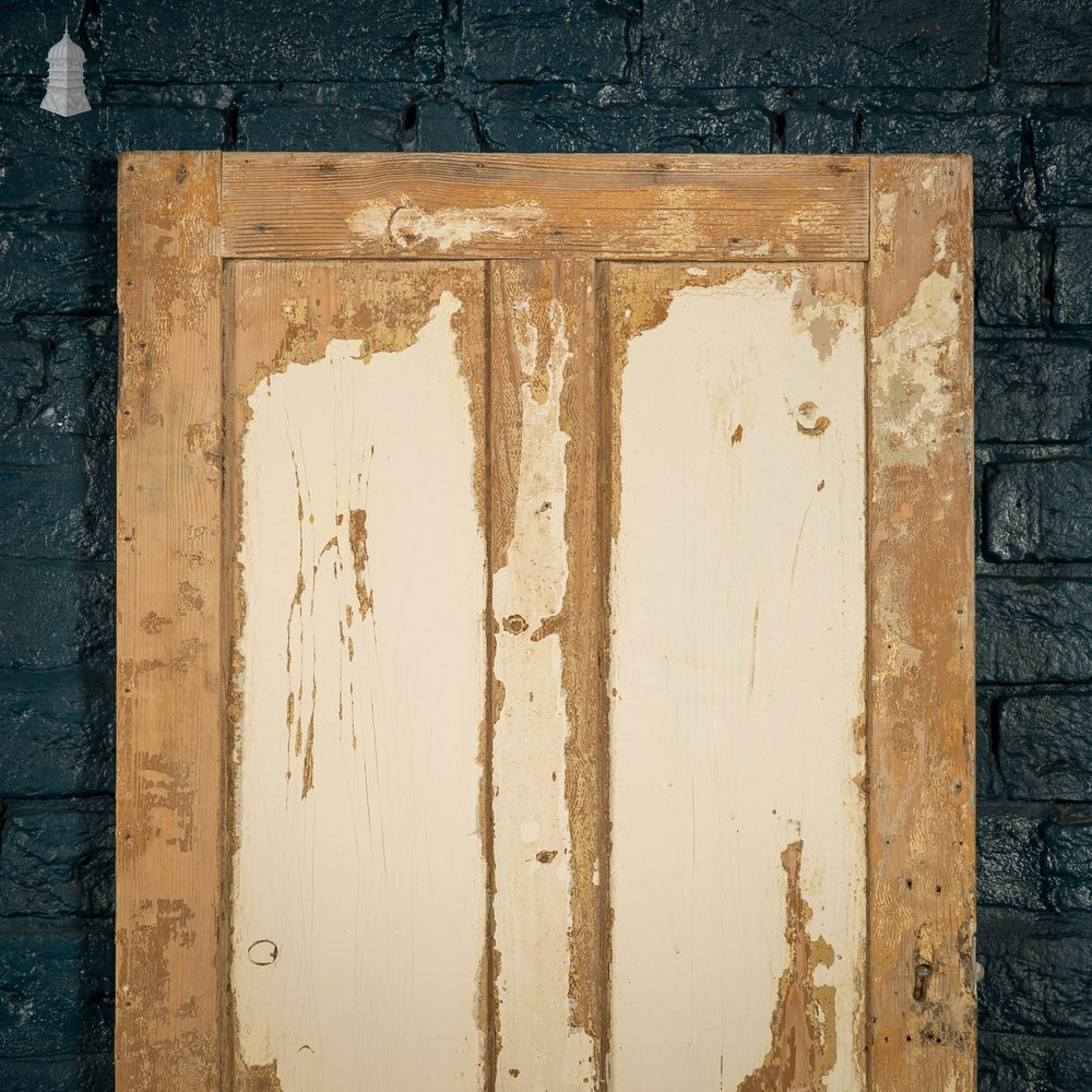 Pine Paneled Door, 4 Panel Distressed Paint