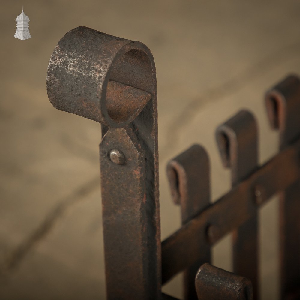 Rustic Fire Basket, Rivited Strap Iron