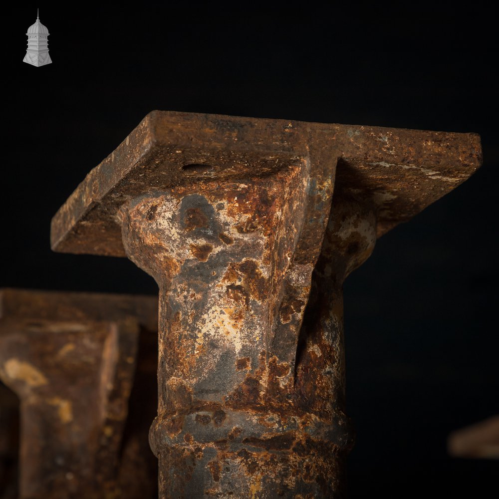 Nine Victorian Columns, Set of Cast Iron Pillars