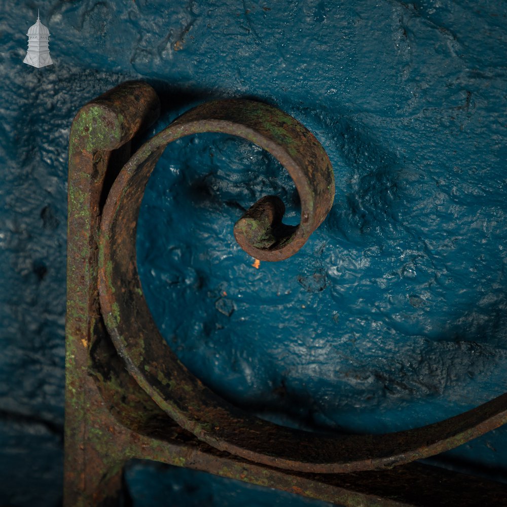 Scrollwork Garden Gate, 19th C Wrought Iron Gate