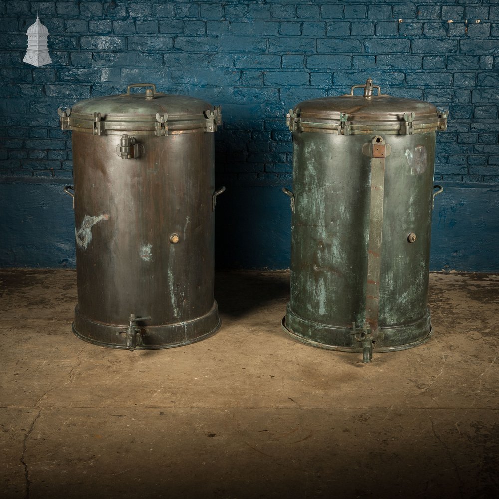 Copper Pressure Cookers, Pair of Antique Boilers