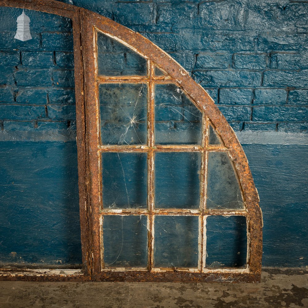 Arched Window Frames, Set of 5, Cast Iron