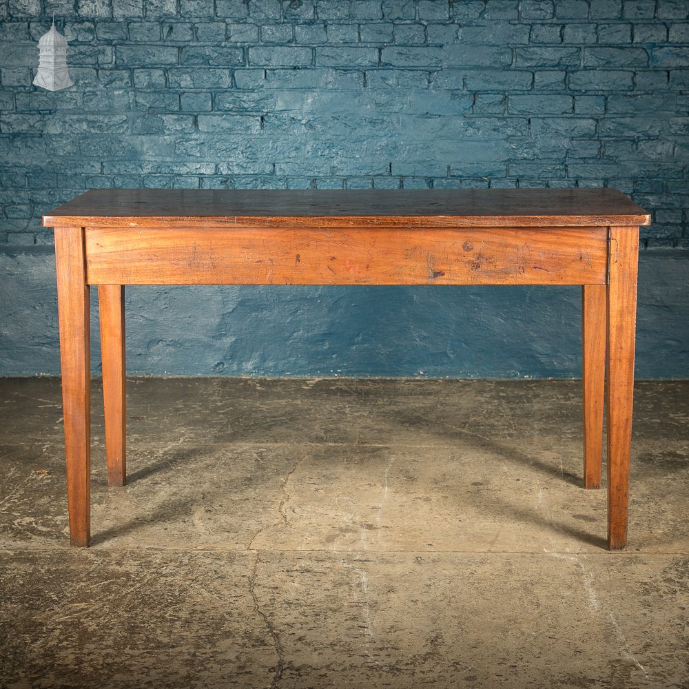 5ft Long Iroko School Science Lab Bench Table with 2 Drawers