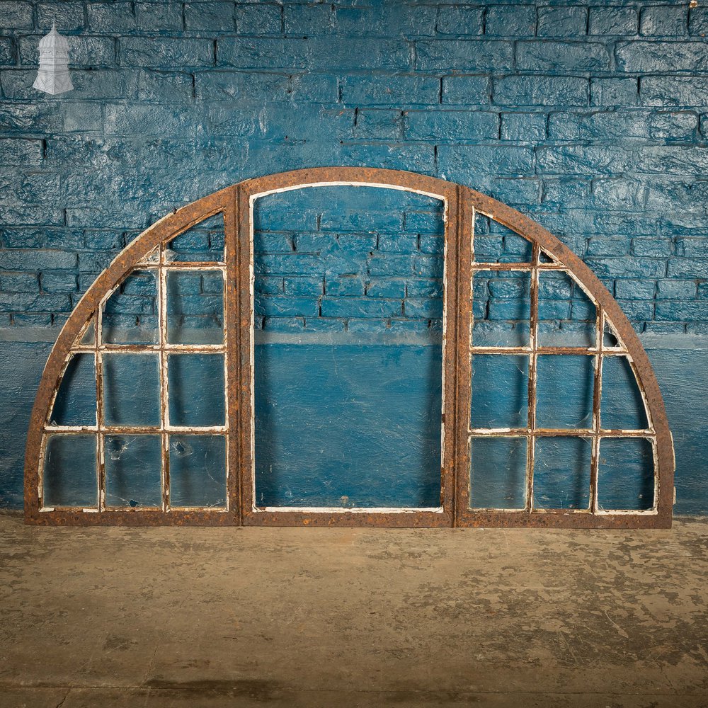 Arched Window Frames, Set of 5, Cast Iron