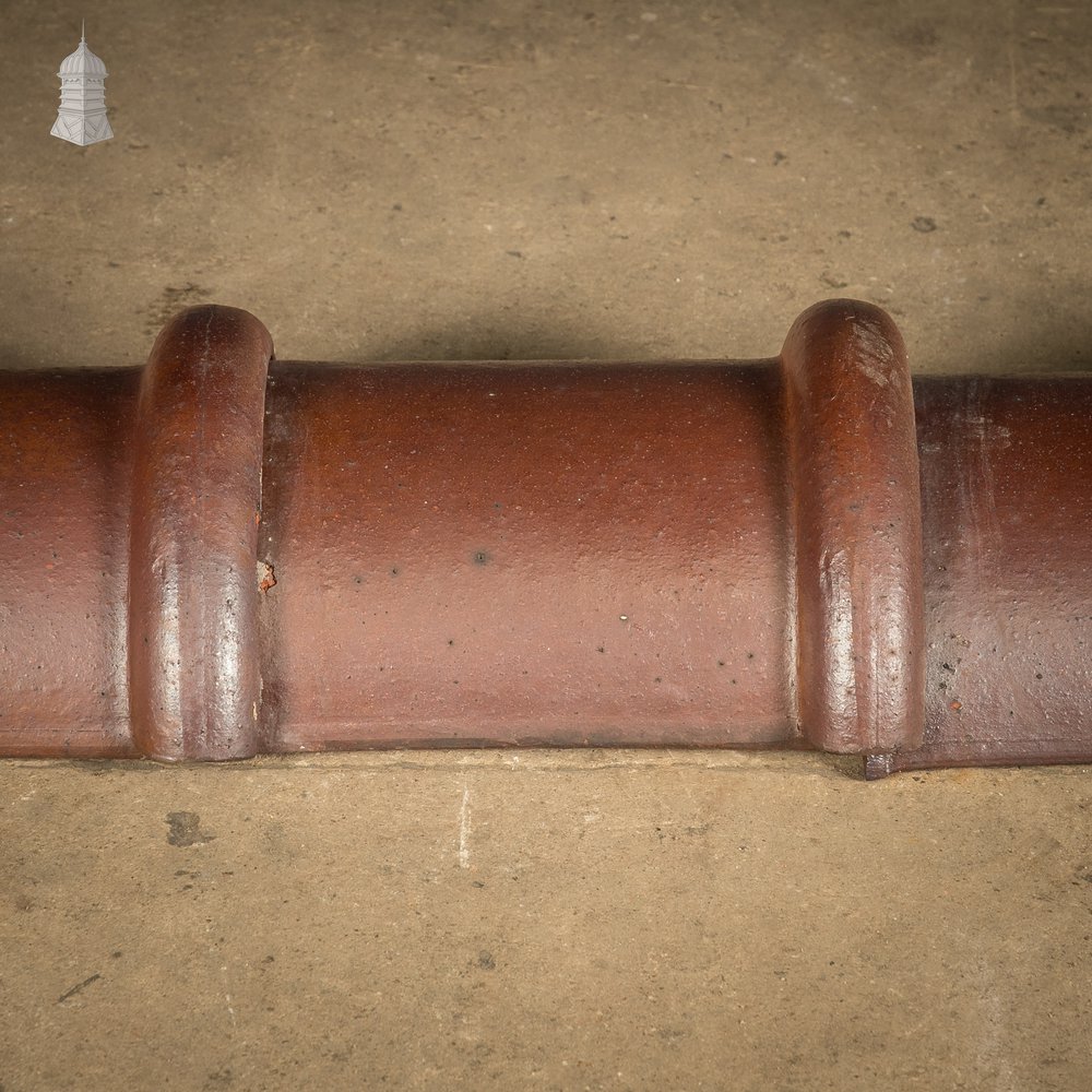 Half Round Ridge, Interlocking Salt Glazed Ridge Tile