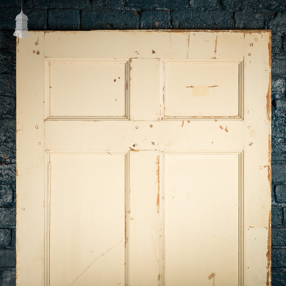 6 Panel Door, Six Moulded Panels, White & Brown