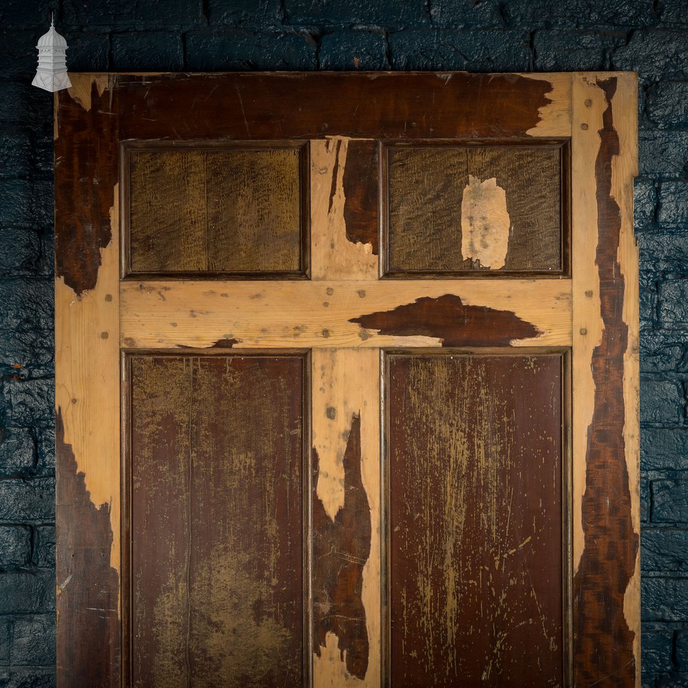 6 Panel Door, Six Moulded Panels, White & Brown