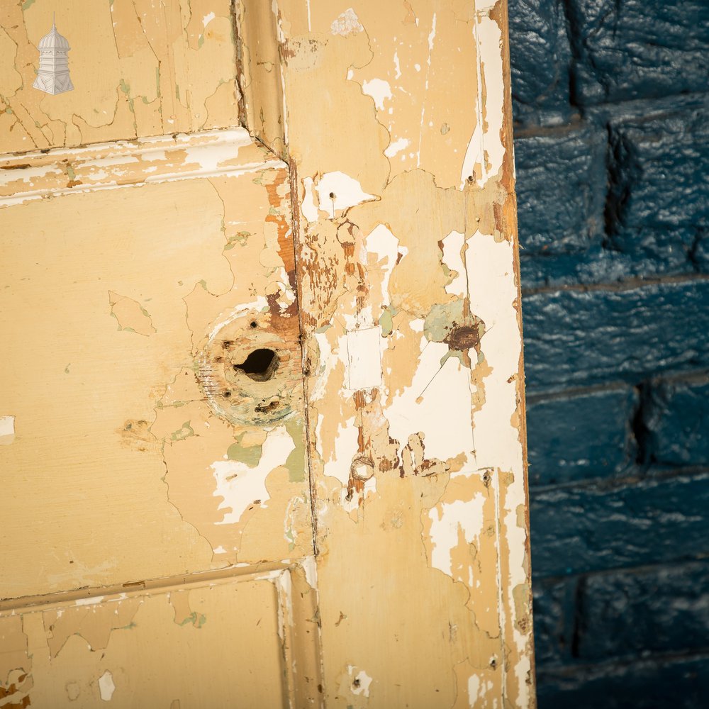 6 Panel Door, Six Moulded Panels, Distressed Cream Paint