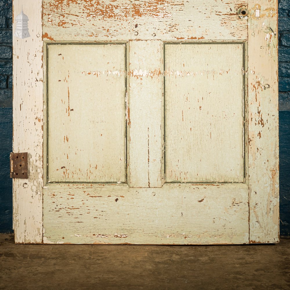 6 Panel Door, Six Moulded Panels, White & Green