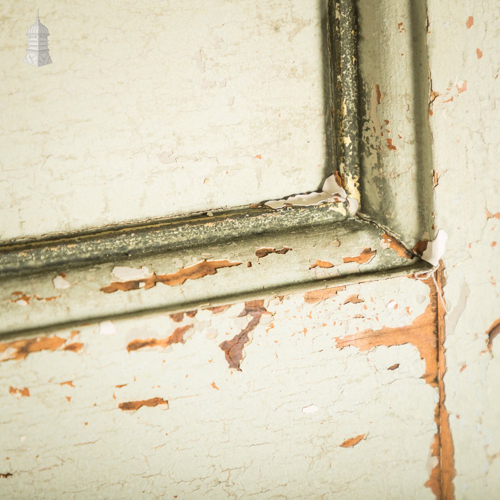 6 Panel Door, Six Moulded Panels, White & Green