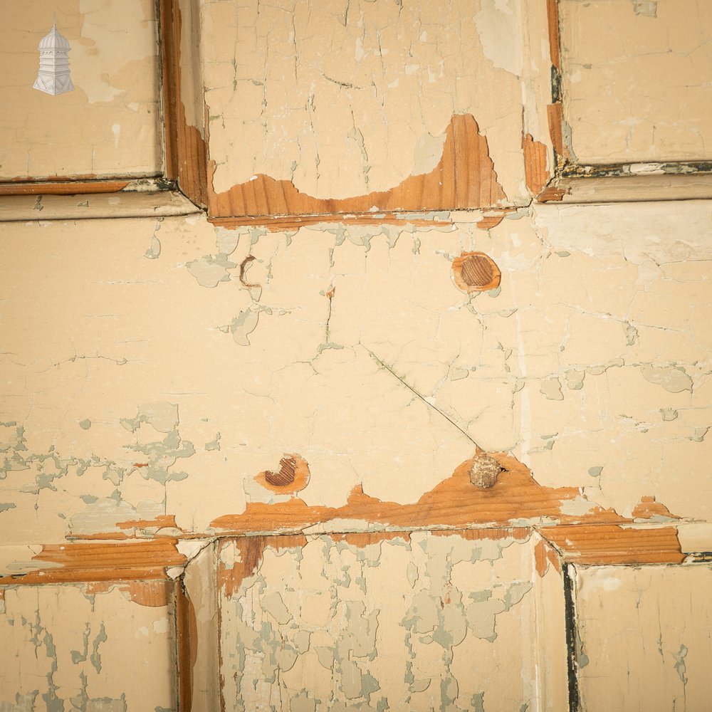 6 Panel Door, Six Moulded Panels, Distressed Cream Paint