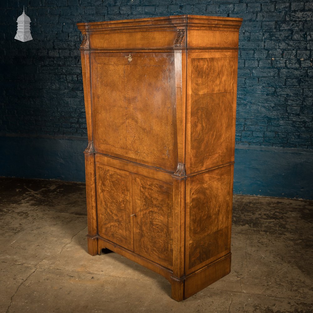 Walnut Bureau Cabinet, Fall Front Desk