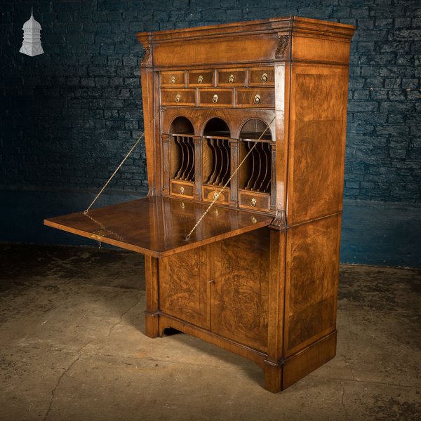 Walnut Bureau Cabinet, Fall Front Desk