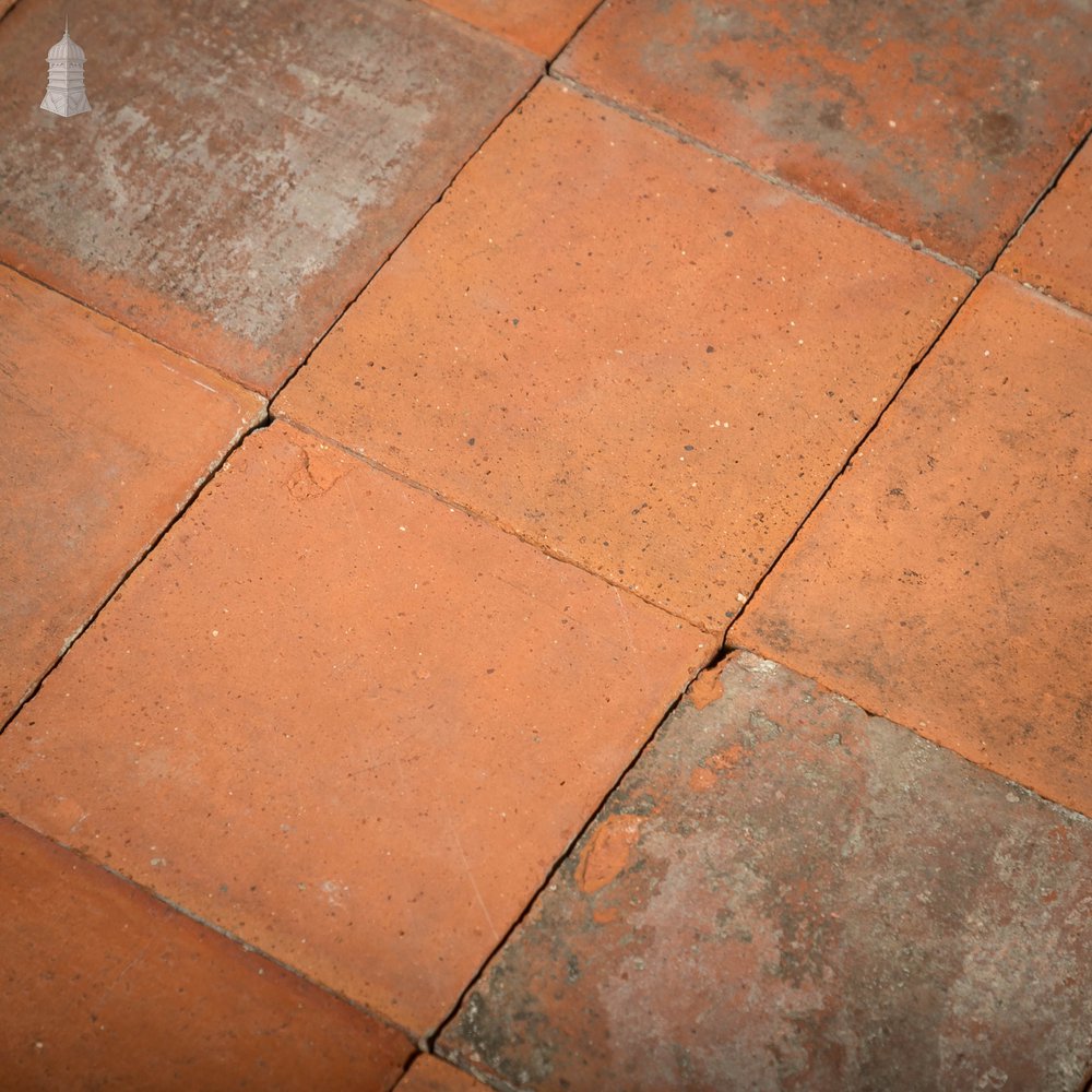 Red Quarry Tiles, 6" x 6" Batch of 154 - 3.4 Square Metres