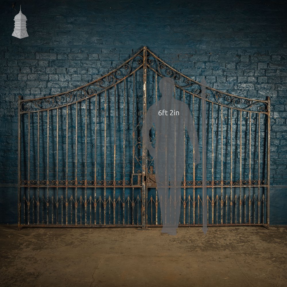 Driveway Gates, Sweeping Arched Wrought Iron