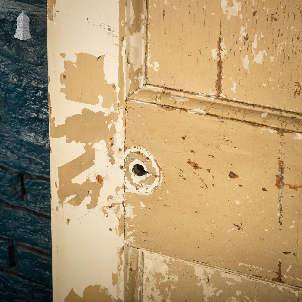 6 Panel Door, Six Moulded Panels, Distressed Paint