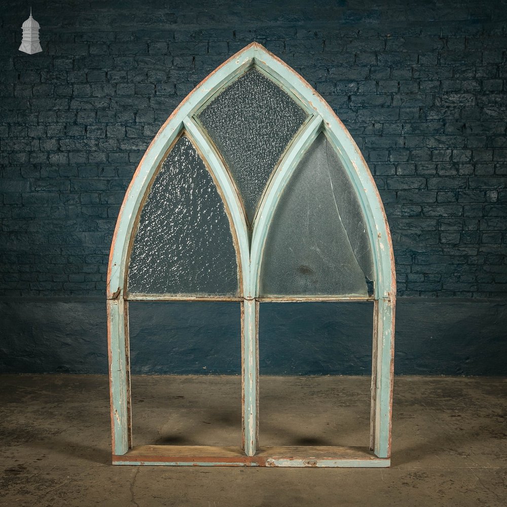Arch Top Timber Window with Textured Glass