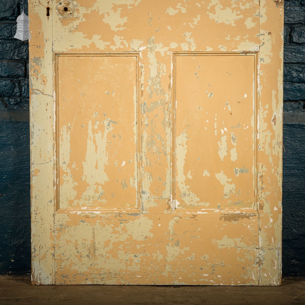 Moulded 6 Panel Door, Reclaimed, Distressed Beige, Period Layout