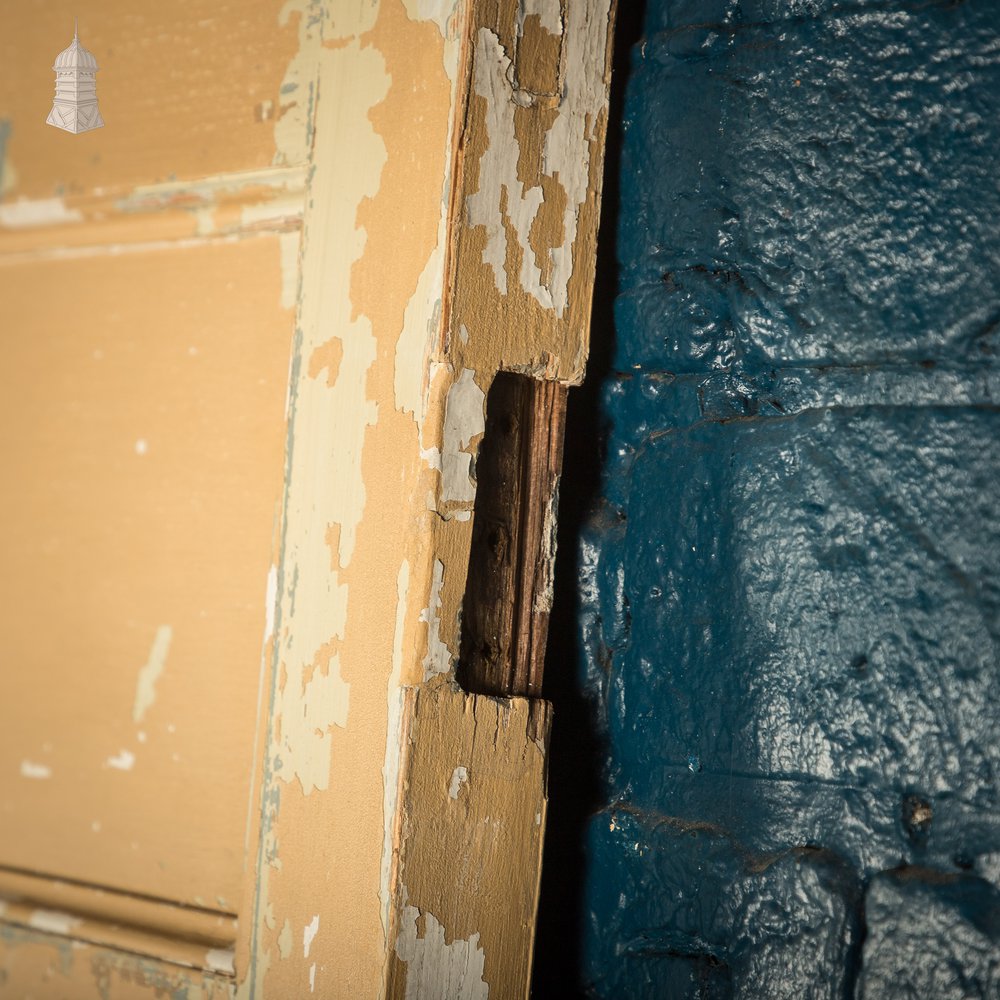 Moulded 6 Panel Door, Reclaimed, Distressed Beige, Period Layout