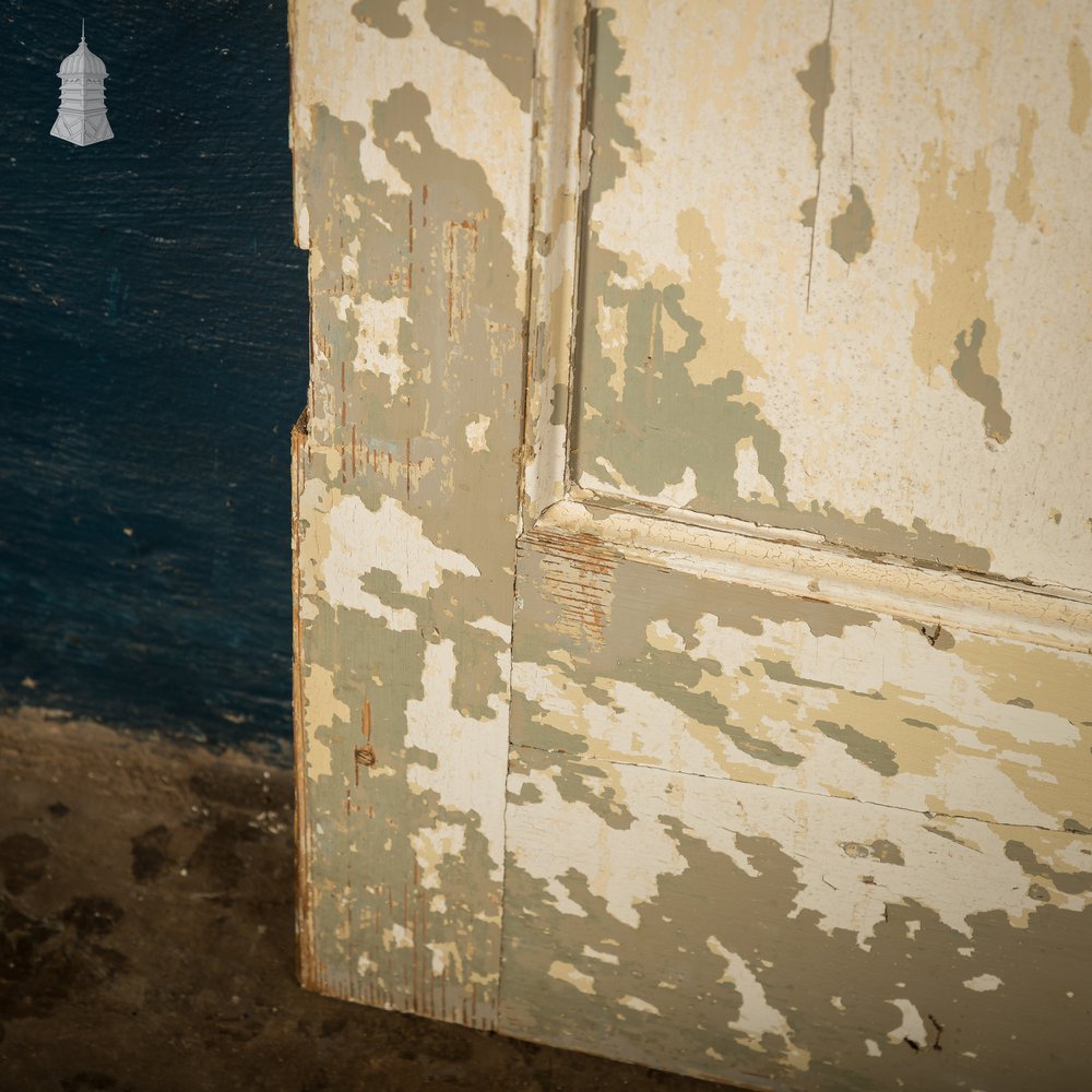 Moulded 6 Panel Door, Reclaimed, Distressed Beige, Period Layout