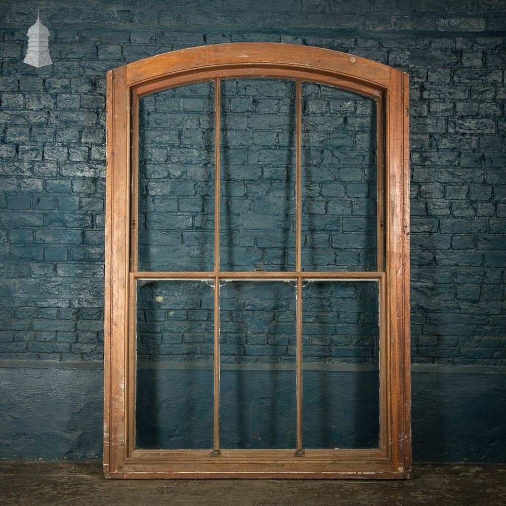 Arch Top Sliding Sash Window, Hardwood, 7ft High, Edwardian