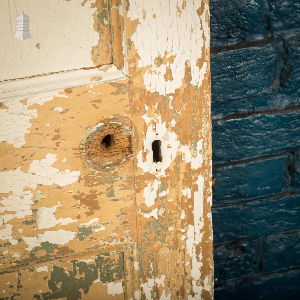 Six Panel Door, Moulded, Distressed Paint