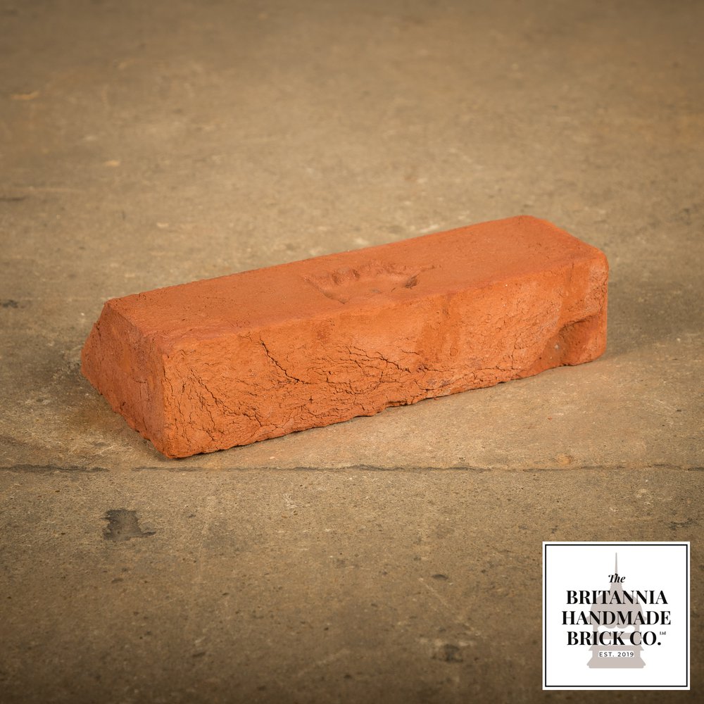 2" Plinth Stretcher Handmade Red Brick, Period Style Plinth Bricks