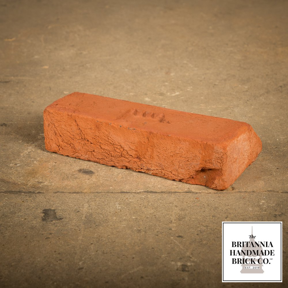 2" Plinth Stretcher Handmade Red Brick, Period Style Plinth Bricks