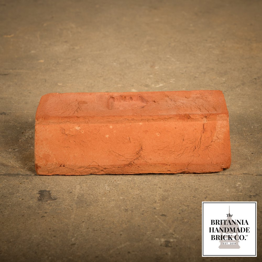 2 1/4" Stepped Plinth Stretcher Handmade Red Brick, Period Style Plinth Bricks