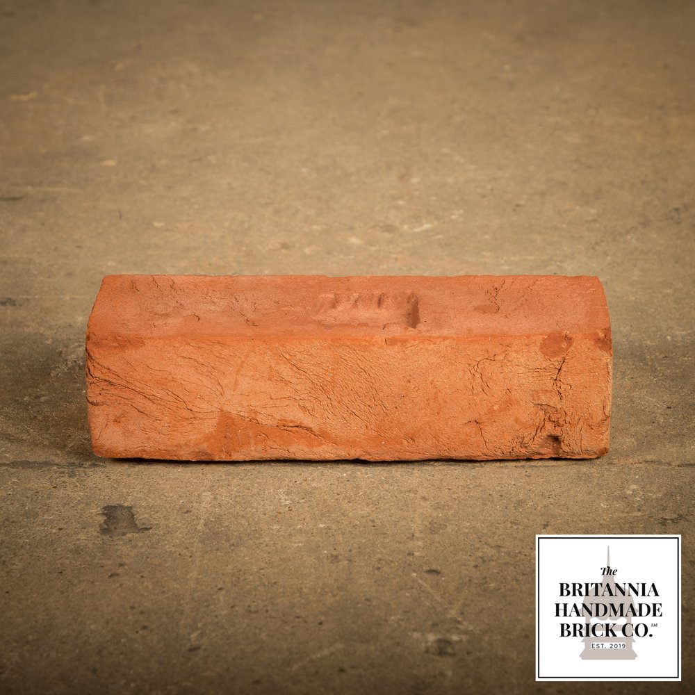 2 1/4" Stepped Plinth Stretcher Handmade Red Brick, Period Style Plinth Bricks
