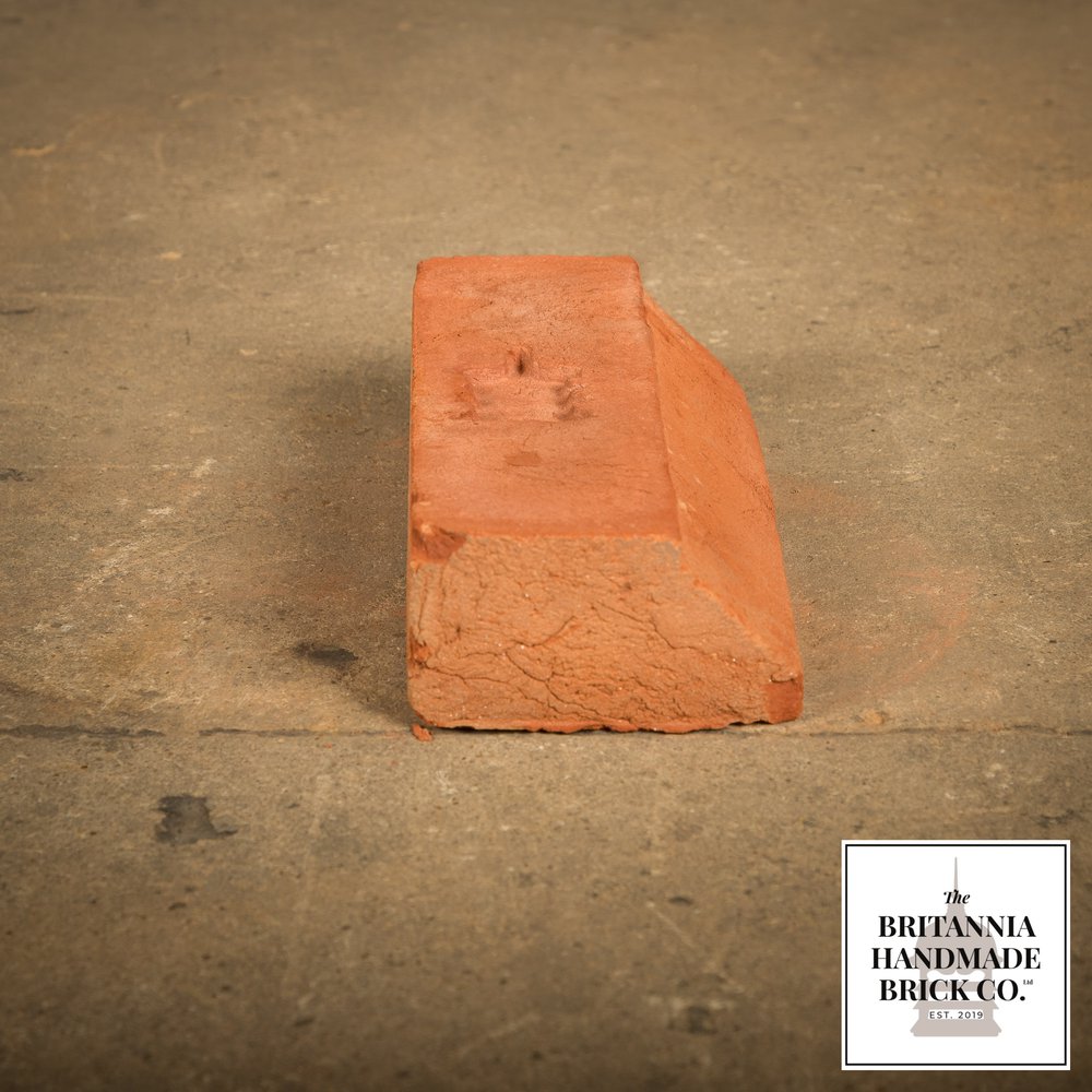 2 1/4" Stepped Plinth Stretcher Handmade Red Brick, Period Style Plinth Bricks