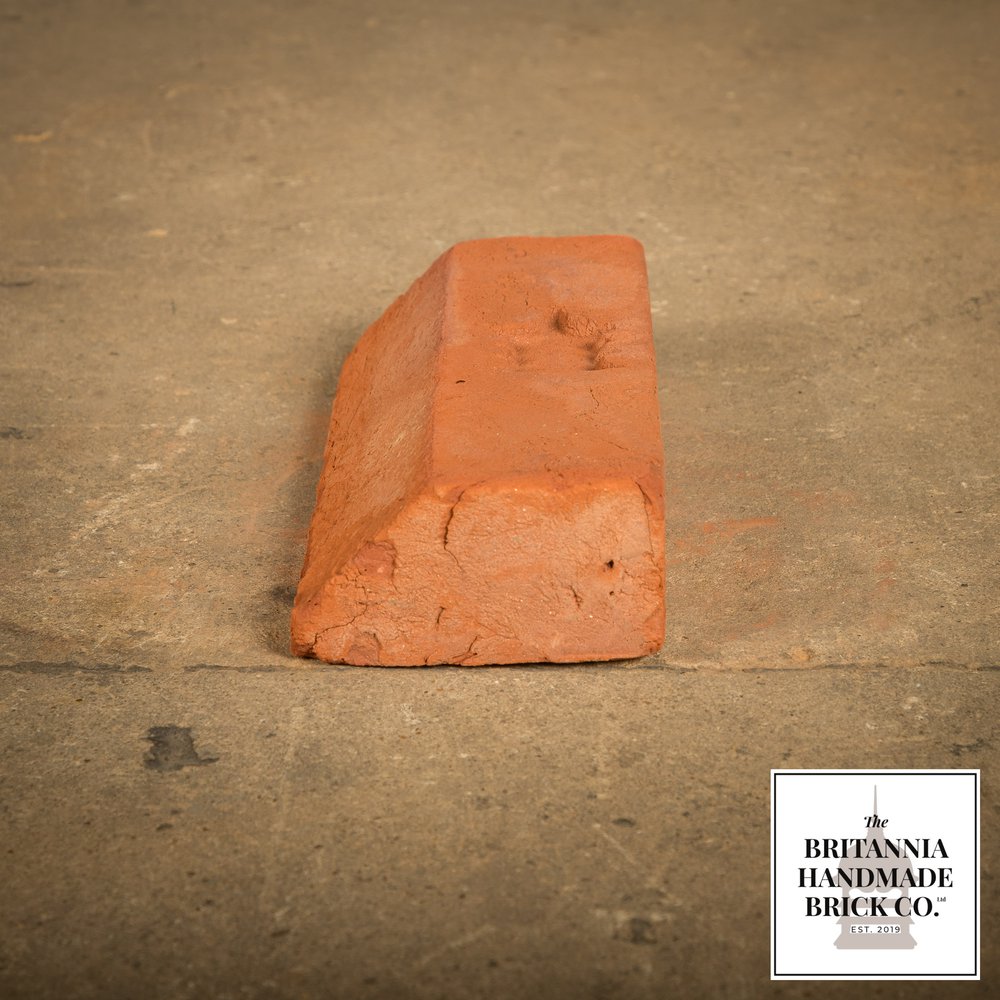2 1/4" Plinth Stretcher Handmade Red Brick, Period Style Plinth Bricks