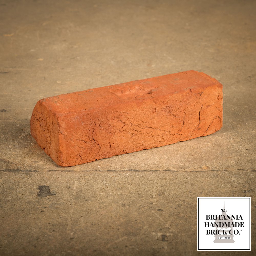 2 3/4" Plinth Stretcher Handmade Red Brick, Period Style Plinth Bricks