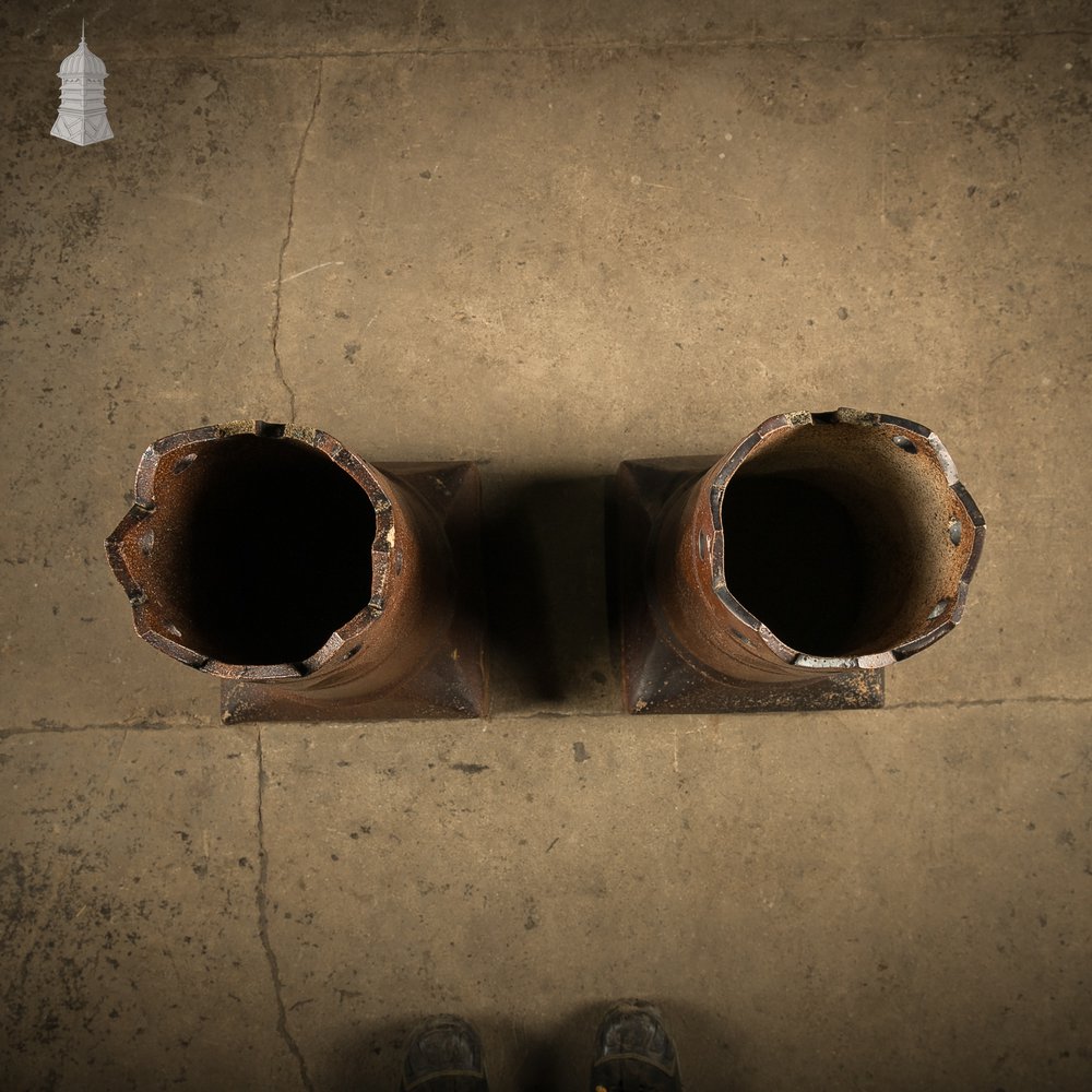Bishop Crown Chimney Pots Pair – Salt Glazed Bradshaw's Patent