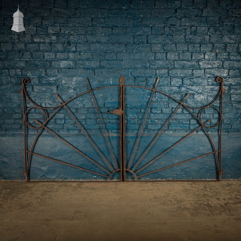 Sunburst Driveway Gates, Pair of Victorian Entrance Gates
