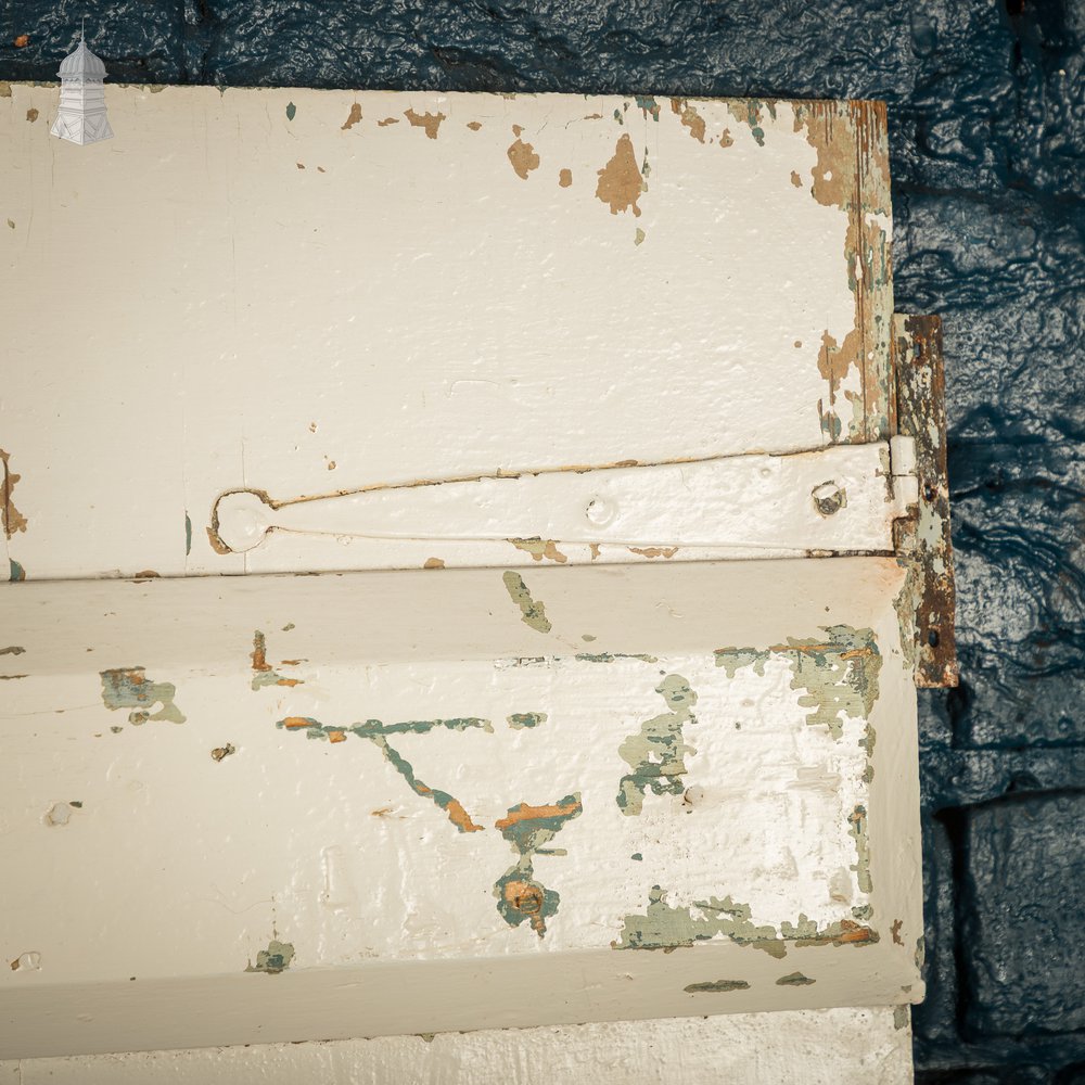 Plank & Ledge Door, Reclaimed with Green & White Paint