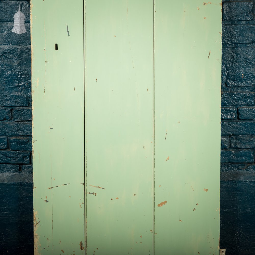 Plank & Ledge Door, Reclaimed with Distressed Green Paint