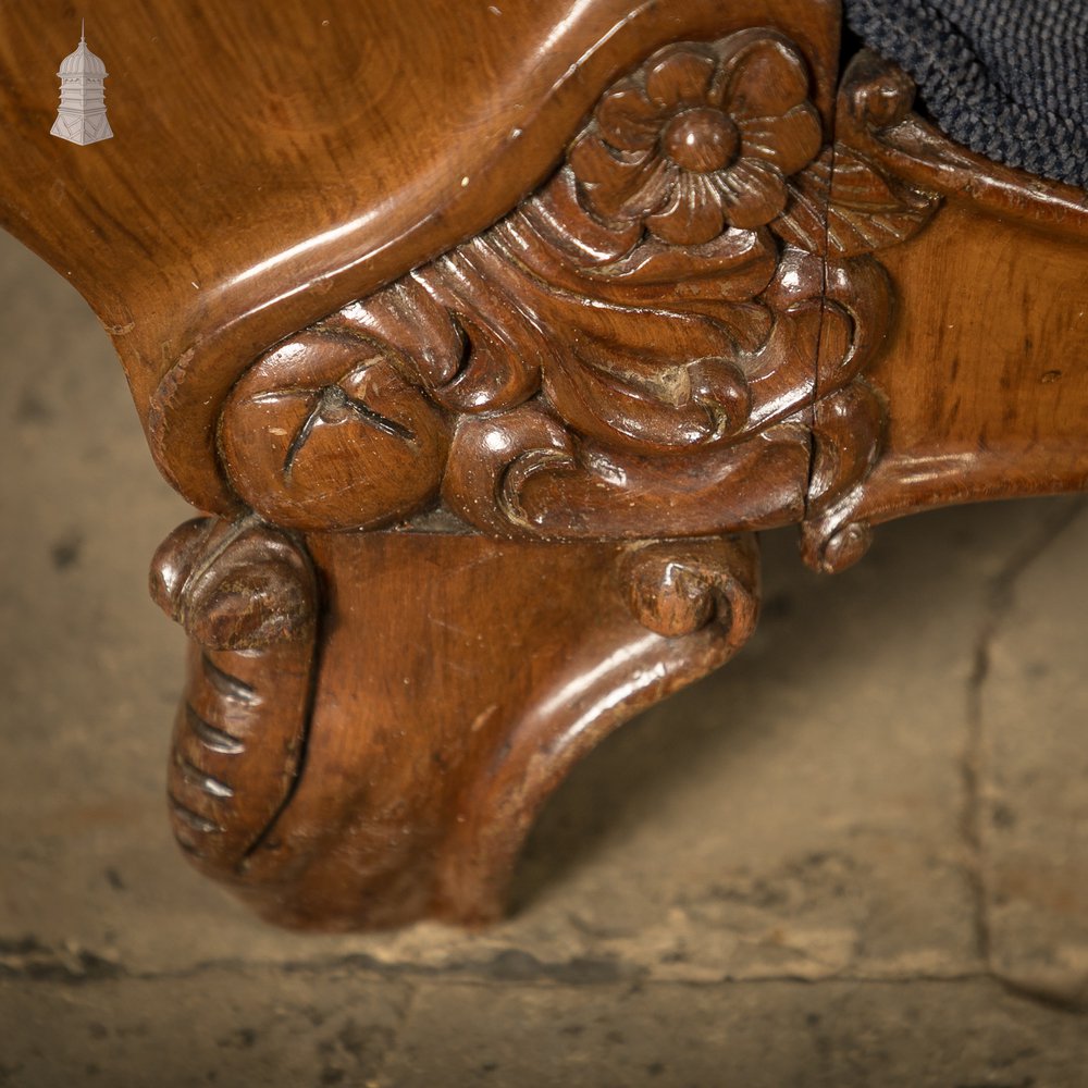 Rococo / Louis XV Style Sofa with Carved Swan Detail