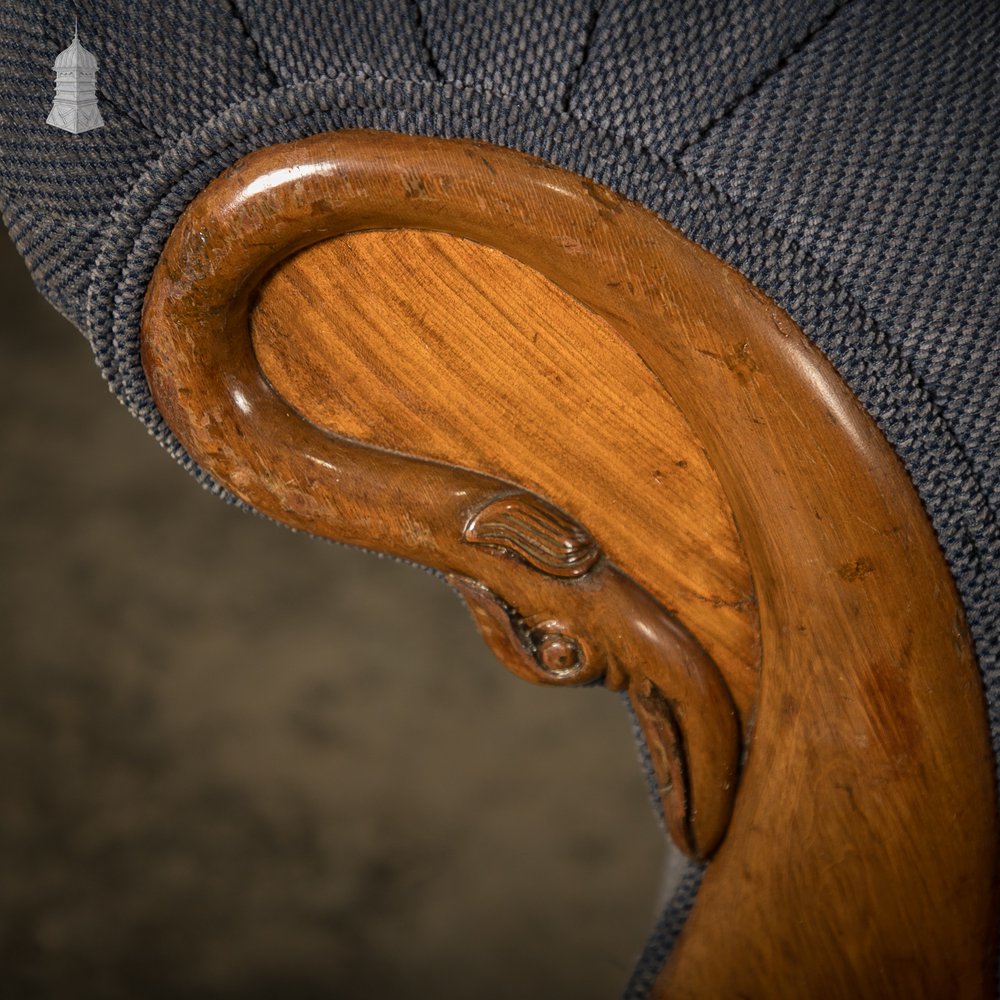 Rococo / Louis XV Style Sofa with Carved Swan Detail
