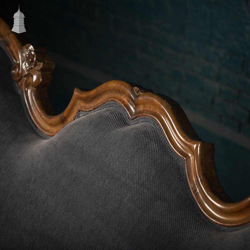 Rococo / Louis XV Style Sofa with Carved Swan Detail