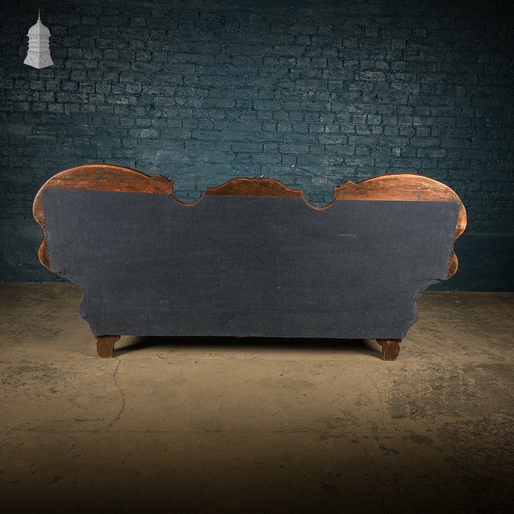 Rococo / Louis XV Style Sofa with Carved Swan Detail