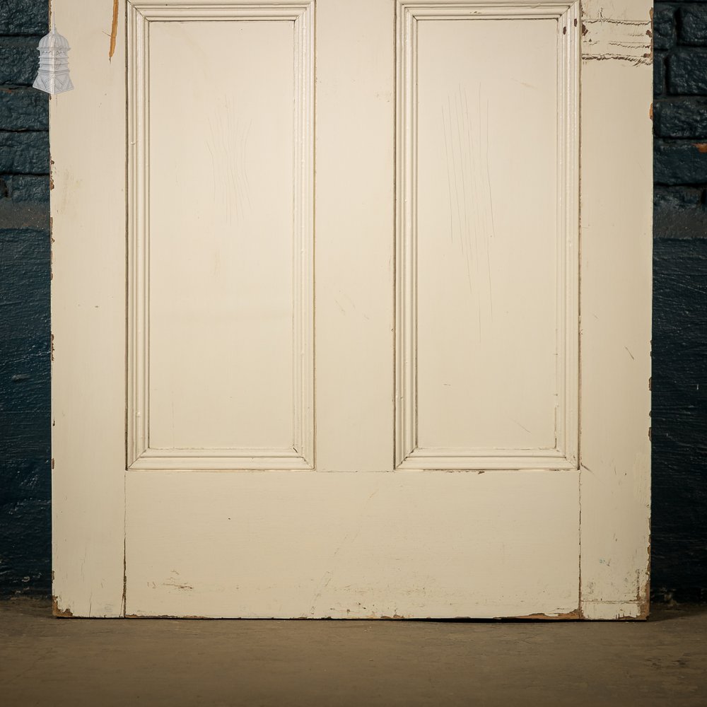 5-Panel Pine Door – Distressed White Paint
